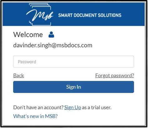 msb login.